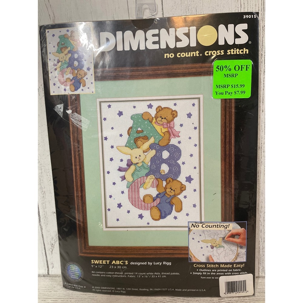 Dimensions Sweet ABC's Cross Stitch 39015 9 X 12
